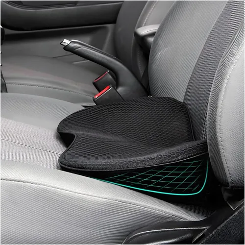 Vista 8 de Cojín de asiento de automóvil, almohadilla de espuma viscoelástica para asiento de automóvil, cómoda almohada de respaldo bajo y coxis para aliviar