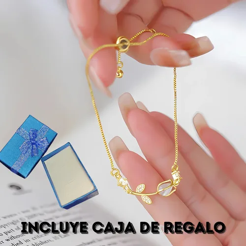 Pulsera Tulipan Flor Blanco + CAJAREGALO de Impulsa