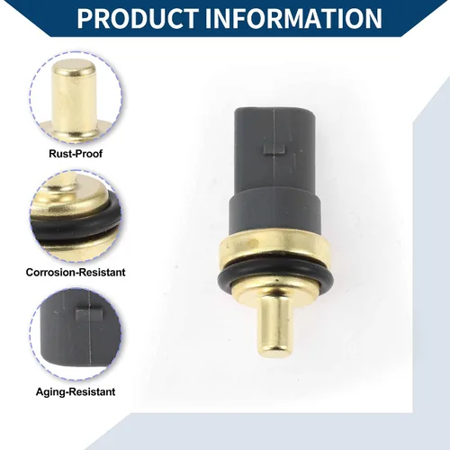 Vista 3 de Sensor de temperatura del refrigerante del motor No.06A919501B Sensor de temperatura del agua para Audi A3 2006-2015 1 PC