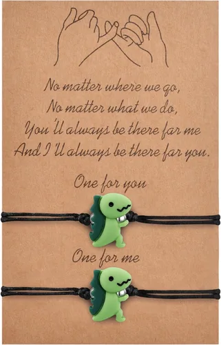 Vista 13 de BOCHOI Pinky Promise Pulseras a Juego a Distancia para Parejas Mejor Amigo BFF Pulsera de Amistad Madre Hijo Hija Niño Niña Él Ella Novia Novio