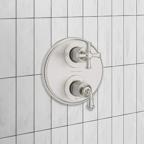 Vista 6 de American Standard TU052740.295 Delancey - Desviador de ducha integrado con 2 manijas solamente, níquel cepillado cepillado níquel