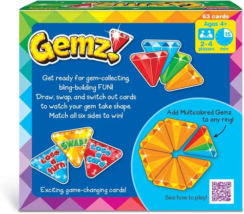 Vista 2 de Gemz! Three Corner Strategy Game por TREND Enterprises, Inc. - Juegos de cartas familiares