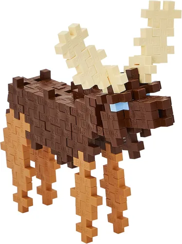 Vista 3 de PLUS PLUS Moose - Juego de figuras de animales en 3D de bloques de construcción, mini piezas de rompecabezas entrelazadas, juguetes divertidos