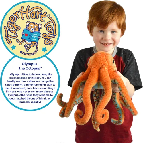 Vista 3 de TigerHart Olympus El Pulpo - Peluche de 18 Pulgadas