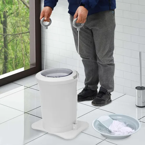 Vista 4 de Deshidratador de ropa manual, mini secadora portátil compacta con cubierta superior transparente, deshidratador manual independiente de 12 L/3.17
