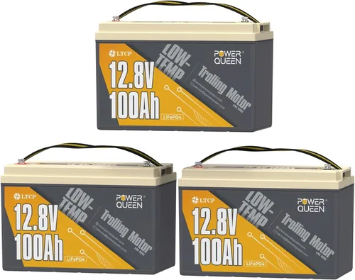 Vista 28 de Power Queen Batería LiFePO4 del motor de arrastre del grupo 31 de 12V 100Ah