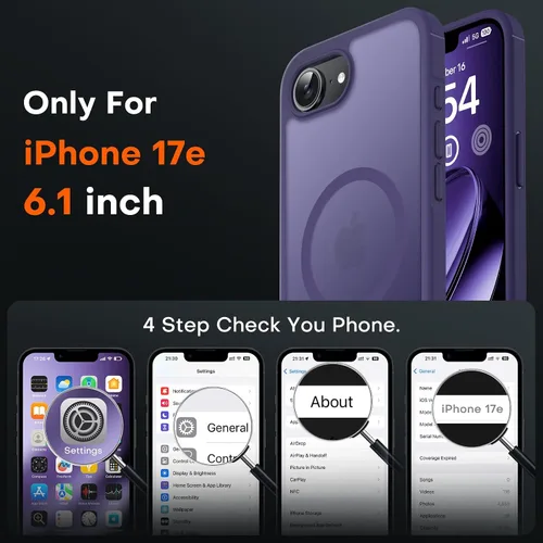 Vista 518 de TOCOL Funda para iPhone 11, compatible con Magsafe, protección completa de cámara, imanes integrados, protección contra caídas, funda translúcida