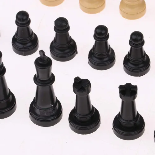 Vista 6 de 32 piezas de plástico tradicional torneo accesorios de ajedrez peones ajedrez