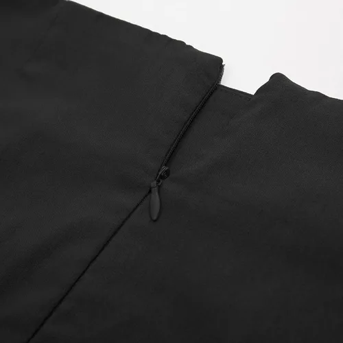 Vista 5 de Belle Poque, falda de lápiz elástica de cintura alta con lazo para mujer.