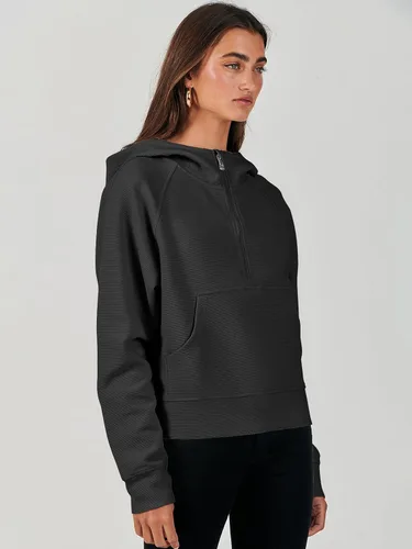 Vista 4 de ANRABESS Half Zip Sweatshirts Cropped Hoodies Fleece Womens Quarter Zip Up Pullover Sweaters Fall Outfits 2023 Winter Clothes