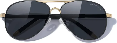 Vista 6 de MERRY'S, UV400 S8513, gafas de sol polarizadas para conducir, marco irrompible, para hombre.