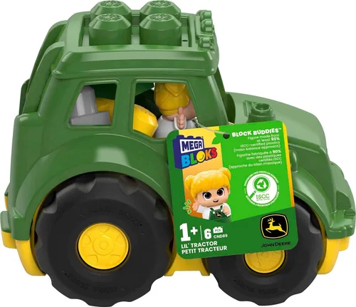 Vista 6 de Tractor John Deere de Mega Bloks, Verde