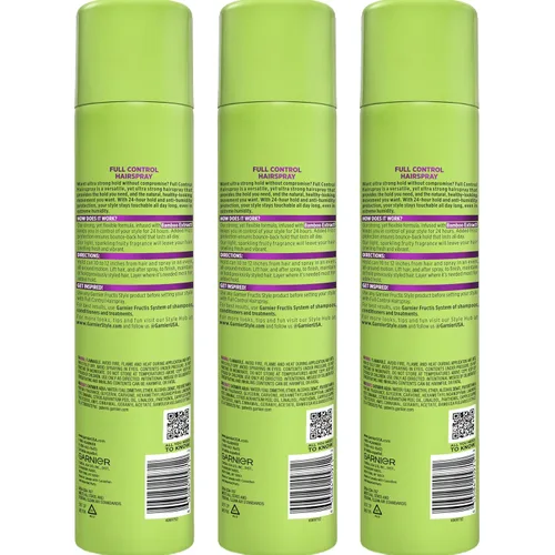 Vista 10 de Garnier Fructis Style - Laca antihumedad de control completo, 8.25 onzas, 3 unidades (el embalaje puede variar)