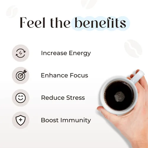 Vista 4 de Krios Coffee Brilliance Café molido, mejora la energía y el enfoque con vitaminas esenciales, L-teanina y rodiola rosa, tostado medio, suave, bolsa
