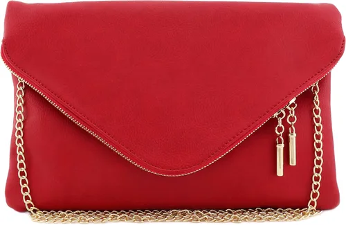 Vista 14 de FashionPuzzle Oversized Envelope Clutch Evening Bag with Chain Strap XL-negro
