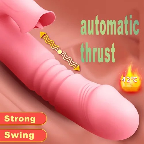 Vista 2 de Vibrador con función de calefacción y lengua de punto G, juguetes sexuales para mujeres, juguetes de empuje/estimulador sexual para mujeres