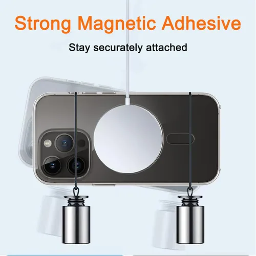 Vista 3 de COJOC 3 calcomanías de anillo Magsafe, adaptador de conversión magnético universal compatible con accesorios de carga inalámbrica para iPhone Negro