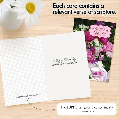 Vista 5 de Faithfully Yours Designer Greetings - Surtido de tarjetas inspiradoras en caja, "Of Good Courage" con versículos bíblicos de las Escrituras