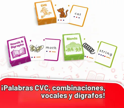 Vista 2 de Tarjetas didácticas de decodificación Junior Learning - 162 tarjetas