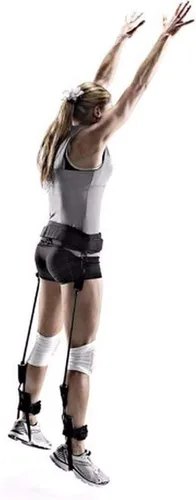 Vista 2 de Entrenador de Salto Vertical Bandas de Resistencia para Salto Fuerza de Piernas Baloncesto Voleibol Fútbol Americano Tenis Entrenamiento de Agilidad