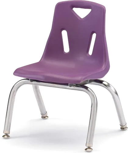 Vista 40 de Berries silla apilable con patas cromadas