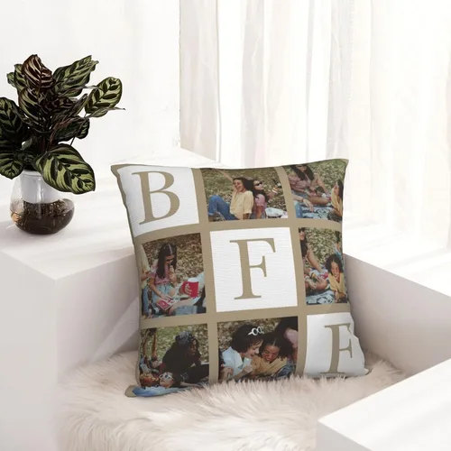Vista 8 de Funda de almohada personalizada para regalos, funda de almohada personalizada con fotos, fundas de cojín para fotos, regalos personalizados