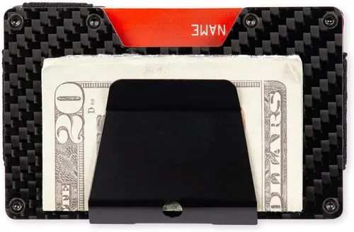 Vista 4 de Exact Fit Men's Minimalist RFID Slim Expandable Hardside Card Case Wallet with Money Clip