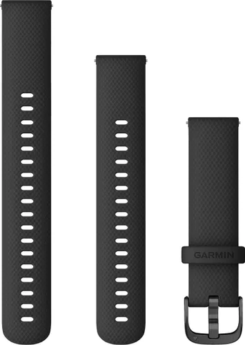 Vista 4 de Garmin Correa de reloj deportivo de resina de silicona de liberación rápida de 0.709 in, negro, 0.709 in, unisex, estándar, casual Rosa rubor