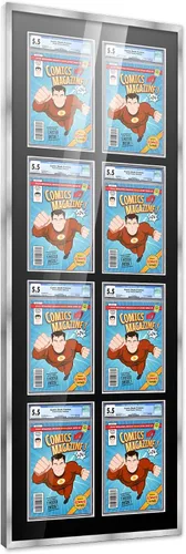 Vista 33 de Poster Palooza Marco de cómics con paspartú para 1 cómic de grado CGC, CBCS o PGX, marco de cómic de bronce para cómic de 8.125 x 13 pulgadas
