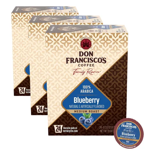 Vista 18 de Don Francisco's Blueberry - Cápsulas de café de una sola porción, tostado medio, 24 unidades Compatible con cafeteras Keurig, café 100% arábica
