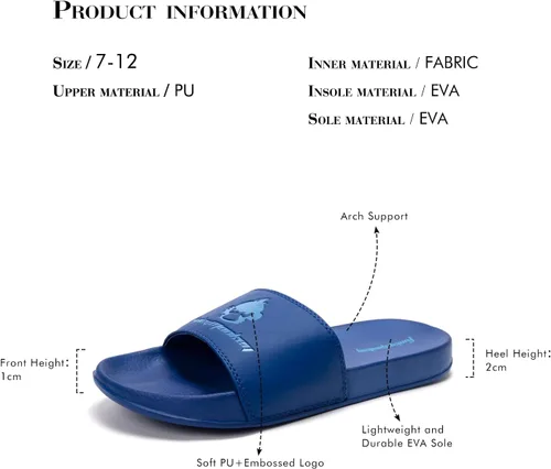 Vista 5 de FUNKYMONKEY Sandalias casuales cómodas para hombre para interiores y exteriores