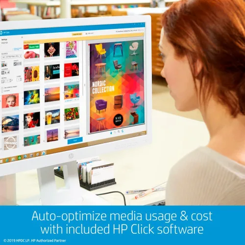 Vista 7 de HP DesignJet Z9+ Impresora fotográfica posdata de gran formato - 24", con espectrofotómetro (W3Z71A)