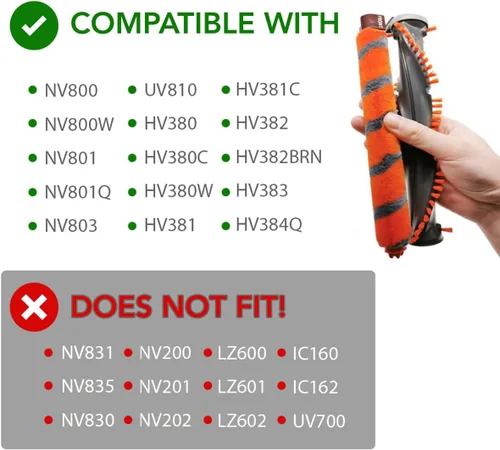 Vista 2 de MaximalPower Cepillo de rodillo de repuesto para aspiradora Shark NV800 NV800W NV801 NV803 NV801Q NV803 UV810 HV380 HV381 HV382 HV383 HV384 HV384Q
