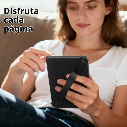 Vista 8 de CoBak - Correa de mano segura para lector de libros electrónicos, ligera, elástica, color negro