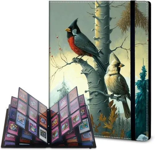 Vista 14 de Rossy Carpeta de tarjetas con 4 bolsillos, carpeta de tarjetas intercambiables, álbum de colección de tarjetas, para 160 tarjetas de carga lateral