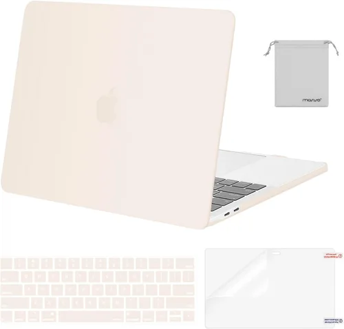 Vista 24 de MOSISO - Carcasa rígida de plástico, cubierta de teclado, protector de pantalla y bolsa de almacenamiento para MacBook Pro 13 pulgadas/33 cm