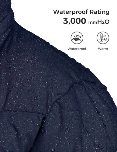 Vista 5 de ZSHOW Abrigo de invierno para niña, resistente al agua, parka larga, cálida y acolchada
