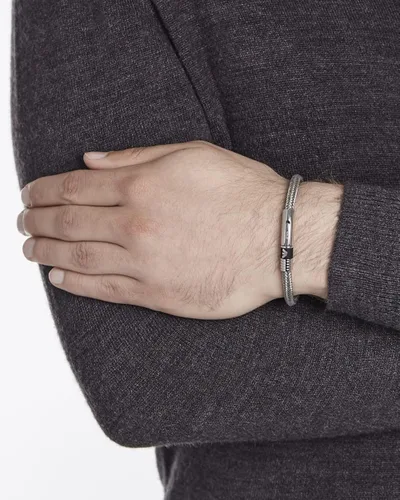 Vista 4 de Emporio Armani EGS1623040-19 Pulsera de acero inoxidable de 19,0 centímetros, Metal, N A