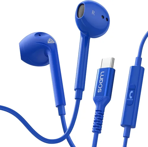 Vista 25 de LUDOS Zenith - Auriculares intraurales con cable, auriculares con micrófono, con cable para auriculares Jack de 0.138 in para iPhone, Samsung