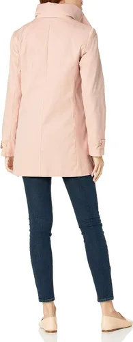 Vista 3 de Cole Haan Chaqueta de algodón con cremallera frontal para mujer con capucha oculta