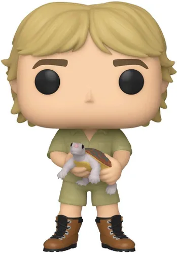 Vista 6 de POP Crocodile Hunter - Figura de vinilo Chase Funko de edición limitada de Steve Irwin con tortuga (incluye funda protectora de caja compatible)