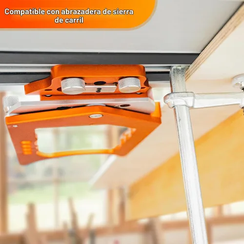 Vista 8 de SpeTool Sierra de riel cuadrada de ángulo ajustable con 9 topes de ángulo preestablecidos (0 ° a 60 °), ajuste rápido, compatible con Festool