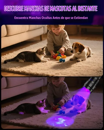 Vista 2 de Ultrafire UV Linterna de luz negra LED 395-405 nm para curado de pegamento UV, Detector de fugas, Detector de orina de mascotas