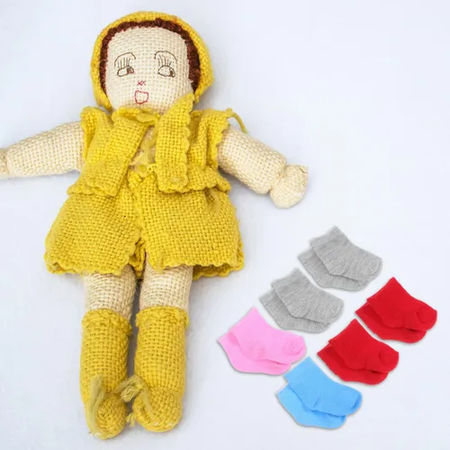 Vista 3 de NUOBESTY 6 pares de calcetines de muñeca mini calcetín ropa de bebé figura de acción accesorios para muñeca