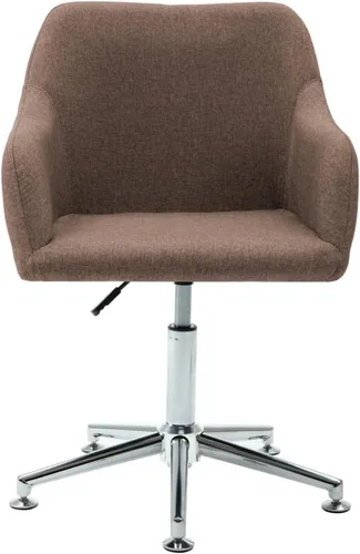 Vista 4 de Dining Chairs Set of 2, Brown Fabric Swivel, Adjustable Height, 360-Degree Rotation, Comfortable Seating for Kitchen & Dining Room