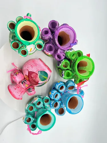 Vista 2 de COMBO DE 6 PIEZAS MINI JARRA CON TARRITOS, PARA REGALO, CENTRO DE MESA, CELEBRACION DE CUMPLEANOS UTILES PARA PONER AGUA, TRAGOS DE LICOS ORIGINALES