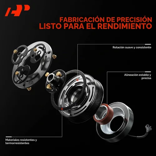 Vista 5 de A-Premium - Kit de embrague para compresor de aire acondicionado Compatible con Jeep Liberty 3.7L 2006-2008, compatible con Dodge Nitro 3.7L