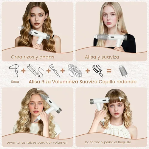 Vista 7 de Cepillo redondo para Shark SpeedStyle, para secador de pelo Shark Speed Style Pro/Pro Flex, cepillo voluminizador redondo ovalado normal