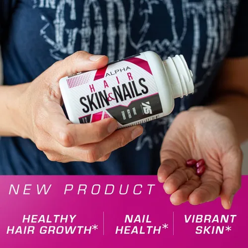 Vista 5 de Alpha Supps Suplemento para el cabello, la piel y las uñas para mujeres, vibrante salud y fuerza de HSN con biotina, colágeno y vitaminas