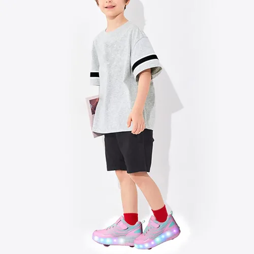 Vista 6 de BFOEL Patines de araña iluminados con USB cargable LED deportivo para niños y niñas, cumpleaños, Acción de Gracias, Navidad, el mejor regalo